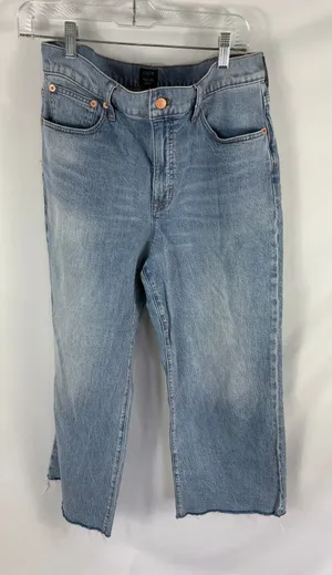 J Crew Wide Leg Crop Jean Light Wash Size 30 thumbnail 1