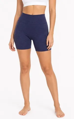 Zyia Active Shorts Womens M Brilliant Purple Marled High Waisted Seamless Good thumbnail 1