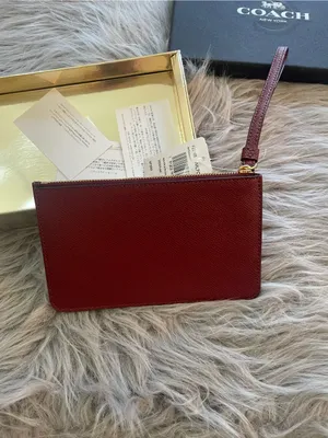 NWT COACH Glitter Star Wristlet Pouch in Red thumbnail 7