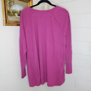 Wildfox Elderberry Haley Brushed V-Neck Pullover XXL thumbnail 2