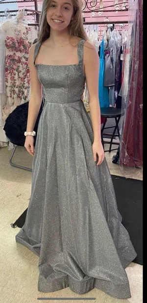 Beautiful Silver Prom Dress NWT thumbnail 3