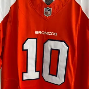 Bo Nix #10 Denver Broncos Orange Home Game Jersey NWT thumbnail 3