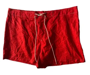 55% Linen‎ 45% Rayon Plus Size Wild Fable Red Woman Shorts Size XXL thumbnail 1