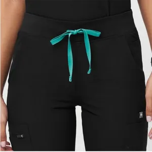 FIGS Yola Free X Lined Scrub Pants Black STYLE W23SW2007T Size Small Tall thumbnail 2