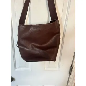Steve Madden Coffee Brown Faux Leather BMonte Bucket Shoulder Bag boho thumbnail 3
