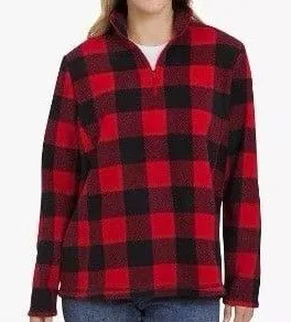 Lands' End Women’s Powder Fleece Quarter Zip Pullover Size M New With Tag thumbnail 1