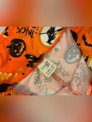 Women’s Terra & Sky Brand Halloween Orange Printed Leggings Size 1X thumbnail 3