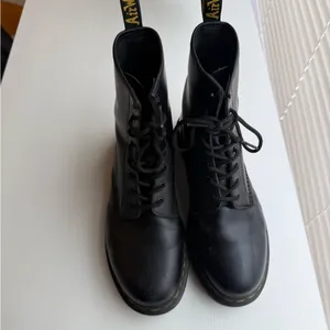 Dr. Martens Black Boots with Yellow Stitching thumbnail 2
