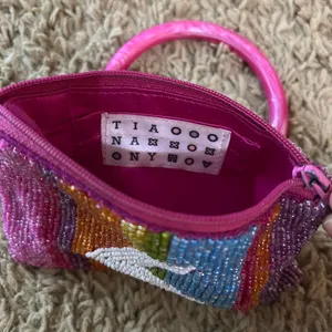 Colorful Lightening Bolt Wallet and Pink Key Ring thumbnail 5