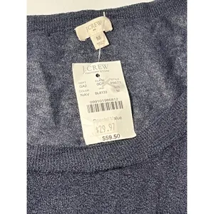 New w tags J Crew Factory Stone Blue Knit Sweater with Pockets Size M‎ thumbnail 2