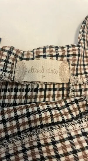 Altar'd State brown gingham mini dress thumbnail 2