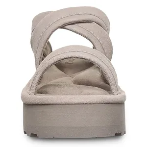 Bearpaw Altitude Platform Slide Sandals Taupe Suede Women’s Size 10 thumbnail 8