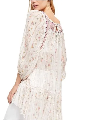 Free People Ivory Dance Magic Tunic Size Large thumbnail 2