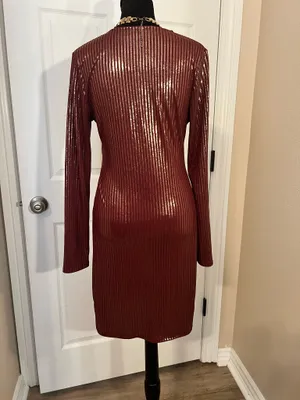 Lulus Sexy Burgundy Bodycon Dress Size medium thumbnail 4