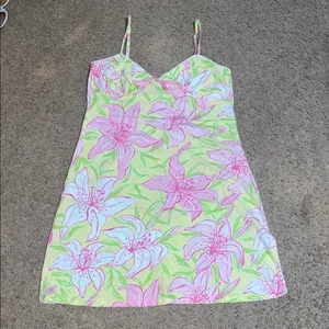 Lilly Pulitzer Vintage VTG Y2K Floral Slip Dress‎ Sundress Medium thumbnail 3