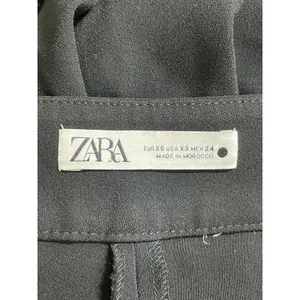Zara Women's Black Pull On High Waisted Straight Wide Leg Trousers Pants Size XS thumbnail 5