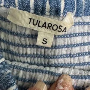 TULAROSA Maida Ruffle Dress in Blue White Stripe Size Small thumbnail 10