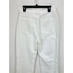 Madewell The Curvy Cleo Straight Jean White Rigid Denim High Rise US 29 NWT thumbnail 10