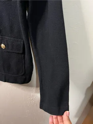 Lauren Ralph Lauren Vintage 90s Y2K Black Gold Crest Military Equestrian Jacket thumbnail 5