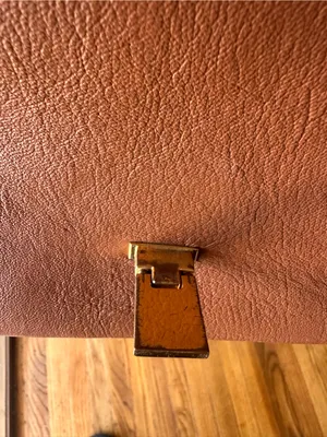 Cole Haan Valise Jenna Cognac Leather Crossbody Shoulder Bag Turn Lock Purse thumbnail 4