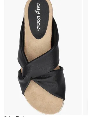 Easy Street Women’s Ja Knotted Slide Sandals black size 9 NEW thumbnail 5