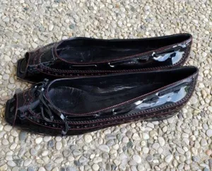 Cole Haan Black Slip Ons - Size 8.5B - REPAIR NEEDED thumbnail 1