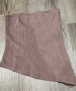 edikted Brown Strapless Asymmetrical Top thumbnail 1