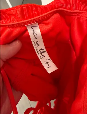 Lucy in the sky mini dress red thumbnail 3