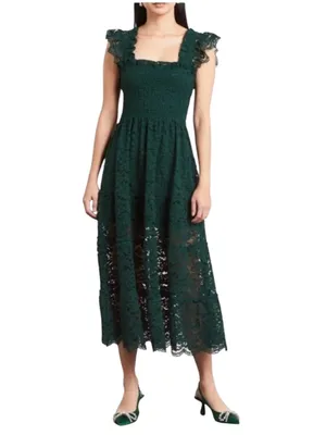 Hill House Collector's Ellie Nap Dress Botanical Garden Lace Green 2023 Size S thumbnail 11