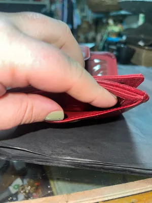 Options Red Genuine Leather Snap Wallet thumbnail 5