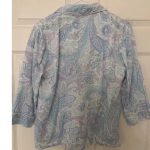 Lauren Ralph Lauren Paisley‎ Pajama Top Blue Pink Cotton Viscose LN91780 Mens M thumbnail 7