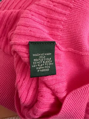 Lauren Ralph Lauren Hot Pink Cable Knit Sweater thumbnail 9