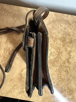 Patricia Nash Distressed Brown Leather Organizer Crossbody Wallet Bag Boho Vinta thumbnail 4