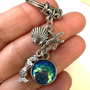 Mermaid charm keychain thumbnail 2