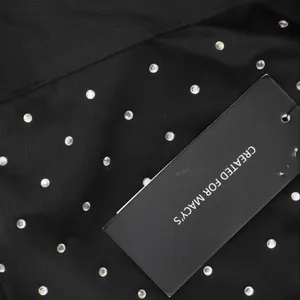 Danielle Bernstein Womens Studded Party Wide Leg Pants 7439-0167 Black 4 thumbnail 3