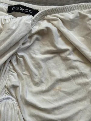 CQ by CQ Draped Stretch Skirt White Size L thumbnail 5
