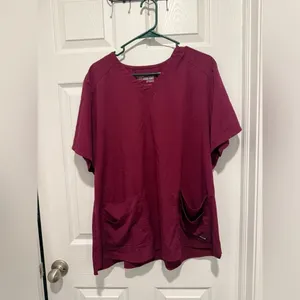 Grey’s Anatomy + Spandex Stretch Maroon Scrub Top Size 3XL. By Barco. thumbnail 2