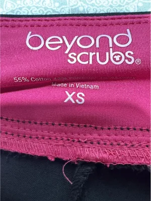 Beyond Scrubs Black XS Medical Scrub Pants with Zipper Pocket - Comfy & Ready to thumbnail 2