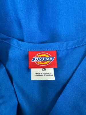 Dickies NWT Mini V-Neck Scrub Top In Royal Blue Size X-Small thumbnail 3