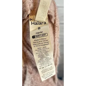 Halara Teddy Fuzzy Plush Wide Leg Overall Jumpsuit Women’s Size S Pink Cozy thumbnail 5