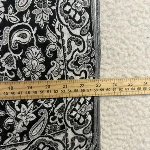 Gift‎ From Jerusalem Scarf Womens One Size Black White Paisley Cashmere Fringe thumbnail 9