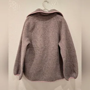 Madewell Polartec Fleece Half-Zip Jacket Size L in Hthr Cherry Blossom thumbnail 2
