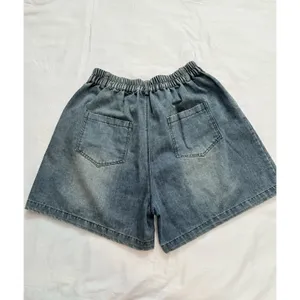 Vintage High Waisted Denim Shorts Pleated Acid Wash Patchwork Boho Jean Size M thumbnail 7