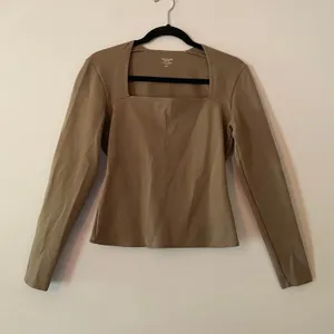 Abercrombie & Fitch Brown Square Neck Long Sleeve Minimalist Stretchy Medium thumbnail 1