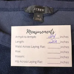 J.Crew Velour Crewneck Sweatshirt Navy Blue Drop‎ Shoulder Womens Size M thumbnail 3