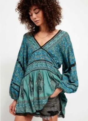 Free People Luna Scarf Print Tunic thumbnail 1