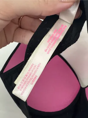 Victoria's Secret PINK wear everywhere wireless push up black Bra 34D thumbnail 4