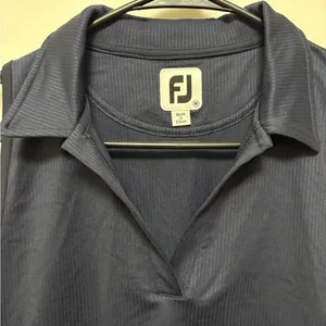 FootJoy Navy Sleeveless Golf Polo‎ Shirt Size Medium thumbnail 2