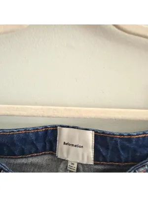 REFORMATION Jax Stretch High Rise Straight Jeans In Seneca thumbnail 5