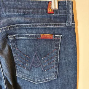 7 For All‎ Mankind "A" Pocket Bootcut Jeans Dark Wash Y2K Size 29 thumbnail 5